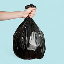 Пакети для сміття PROdom 35 л міцні 15 штук чорні 50х60 см, фото 3