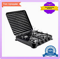 S1 Побутова газова плита Top Shop! на 4 конфорки Rainberg настільна плита для балонного газу компак Sho34\T