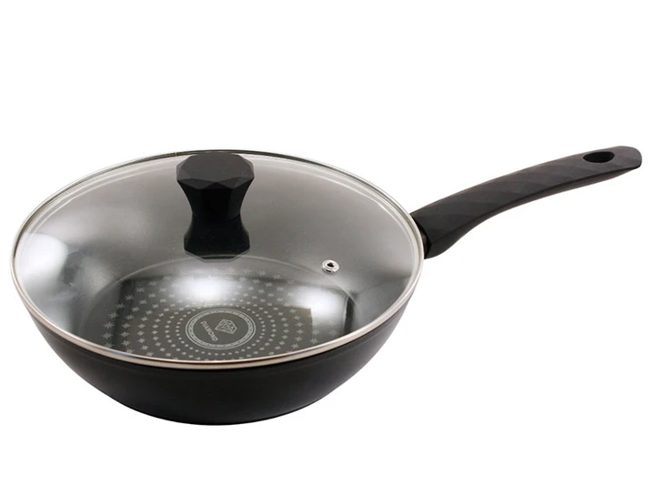 Сковорода глибока 28 см з кришкою Diamond Zauberg QD-DD328L