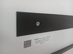 Заглушка стільниці торцева права U-закруглена UA 38х600 R-6 мм чорний