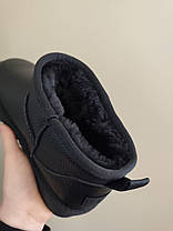 Ugg уги ЧОРНІ міні шкіряні натуральники низькі (h = 11.5) унісекс зима напівчоботи, фото 5