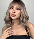 Перука руса подовжене каре з чубом середньої довжини термо русява (LC1006), фото 2