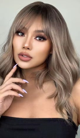 Перука руса подовжене каре з чубом середньої довжини термо русява (LC1006), фото 1