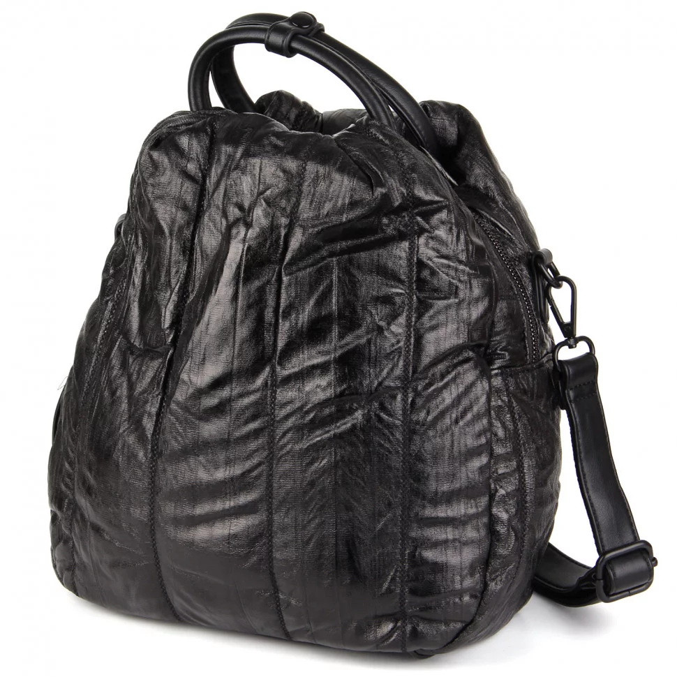 Сумка рюкзак-трансформер екошкіра чорний Арт.S69091-5 black Safenta (54), фото 1