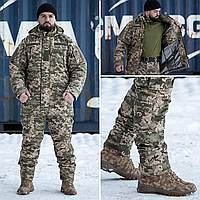 Тактичний зимовий костюм армійський на omni-heat польовий військовий костюм бойовий якісний піксель
