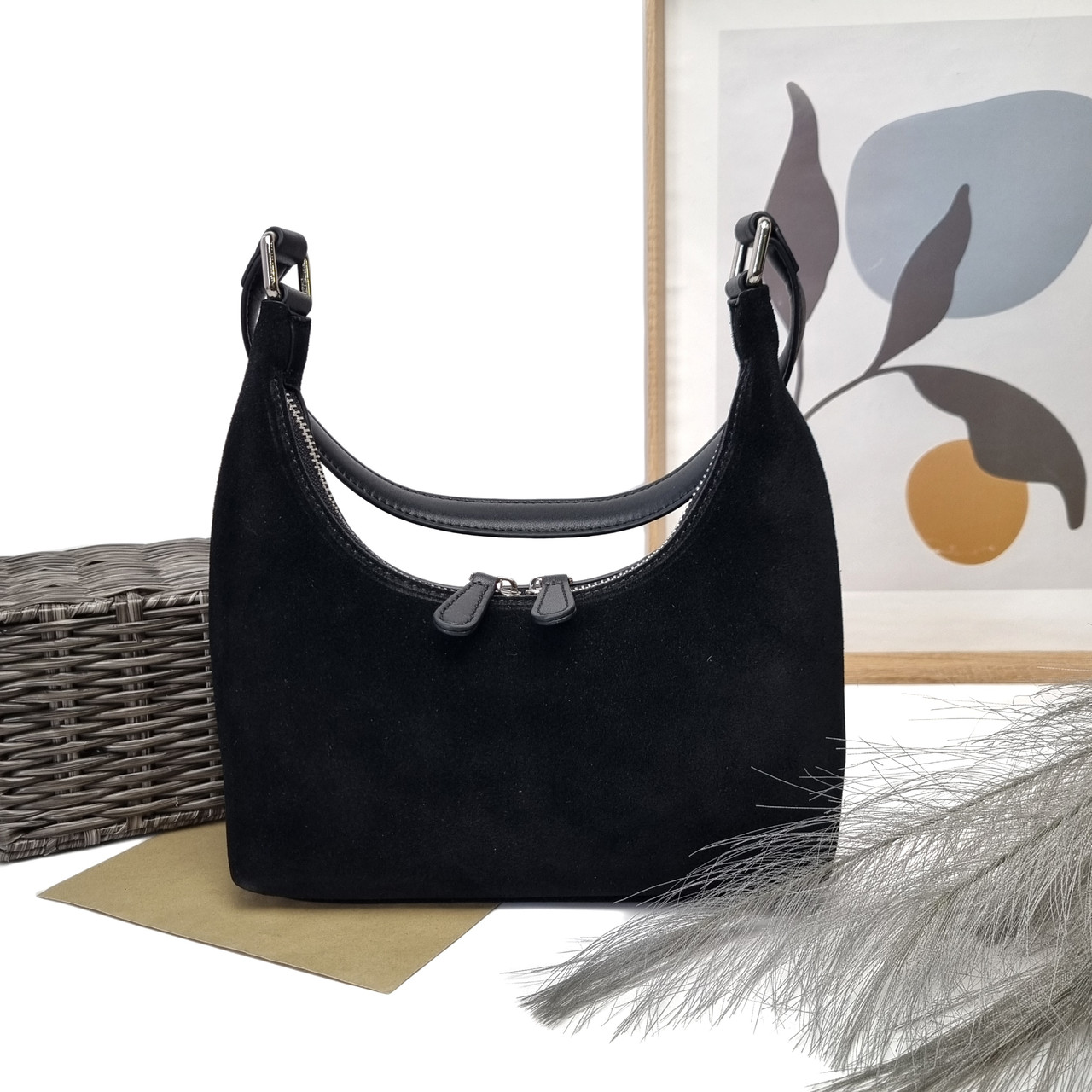 Сумка крос-боді натуральна замша чорний Арт.99076-1 black VIVAVERBA Україна — (54)