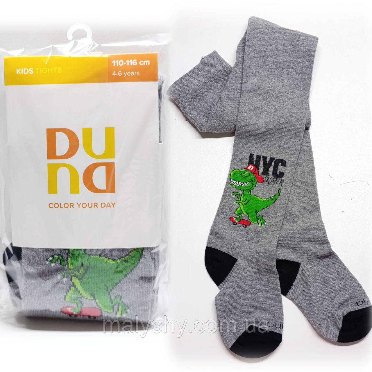 Колготки дитячі демісезонні ТМ Дюна 110-116, 56-60, 18-20, 4-6 років / 4424-1984-сірий / колготи Duna весна-осінь, фото 1