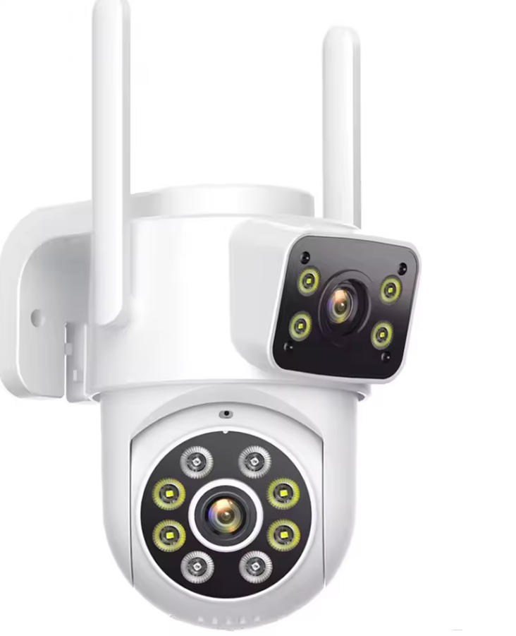 Вулична охоронна поворотна WIFI камера спостереження Besder K3Q 8MP з 2 об'єктивами. iCSee, фото 1