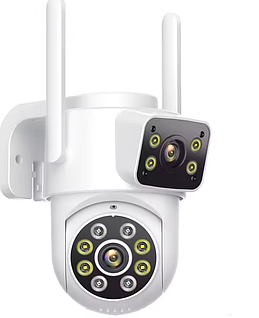 Вулична охоронна поворотна WIFI камера спостереження Besder K3Q 8MP з 2 об'єктивами. iCSee