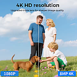 Вулична охоронна поворотна WIFI камера спостереження Besder K3Q 8MP з 2 об'єктивами. iCSee, фото 4