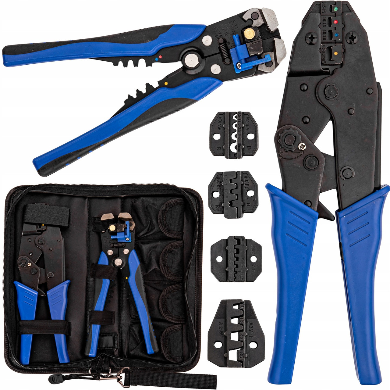 Набір для обтиску клем + знімач ізоляції 0,2-6 мм2 S11073, фото 1