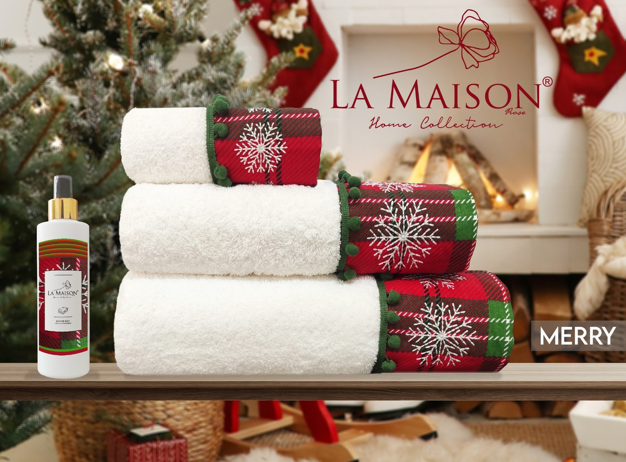 Подарунковий набір рушників La Maison, 3 шт. з ароматом Merry, фото 1