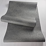 Шпалери вінілові на флізеліні 0.53 × 10.05 м Marburg 57622, графітові для спальні, вітальні, коридору, фото 2