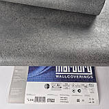 Шпалери вінілові на флізеліні 0.53 × 10.05 м Marburg 57622, графітові для спальні, вітальні, коридору, фото 6