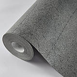 Шпалери вінілові на флізеліні 0.53 × 10.05 м Marburg 57622, графітові для спальні, вітальні, коридору, фото 5