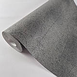 Шпалери вінілові на флізеліні 0.53 × 10.05 м Marburg 57622, графітові для спальні, вітальні, коридору, фото 3