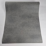 Шпалери вінілові на флізеліні 0.53 × 10.05 м Marburg 57622, графітові для спальні, вітальні, коридору, фото 4