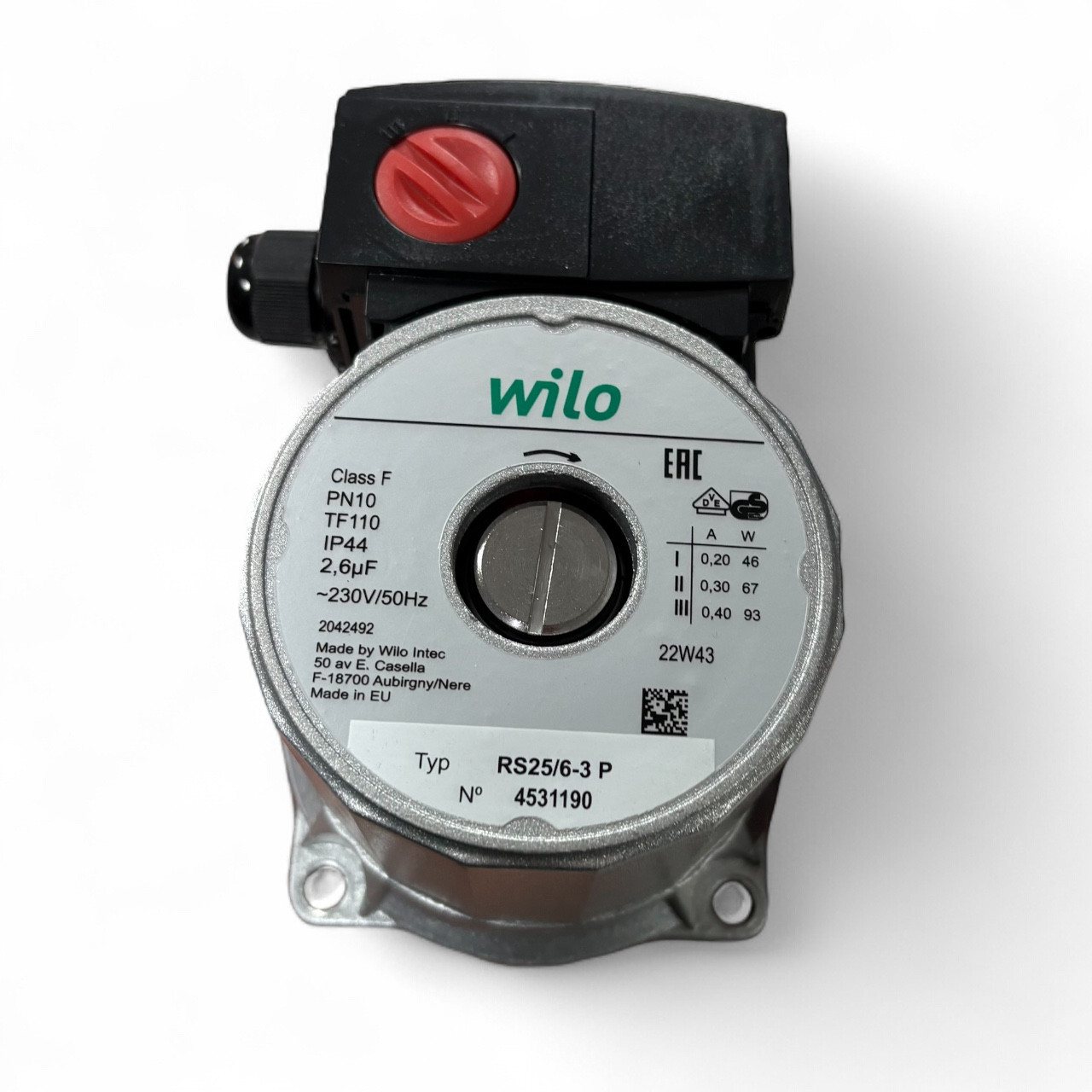 Насос WILO RS 25/6-3 P для котлів (31мм, France), фото 1