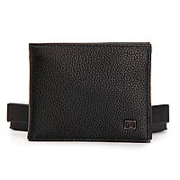 Чоловічий гаманець із затискачем натуральна шкіра чорний Арт.208G black Bretton (541)