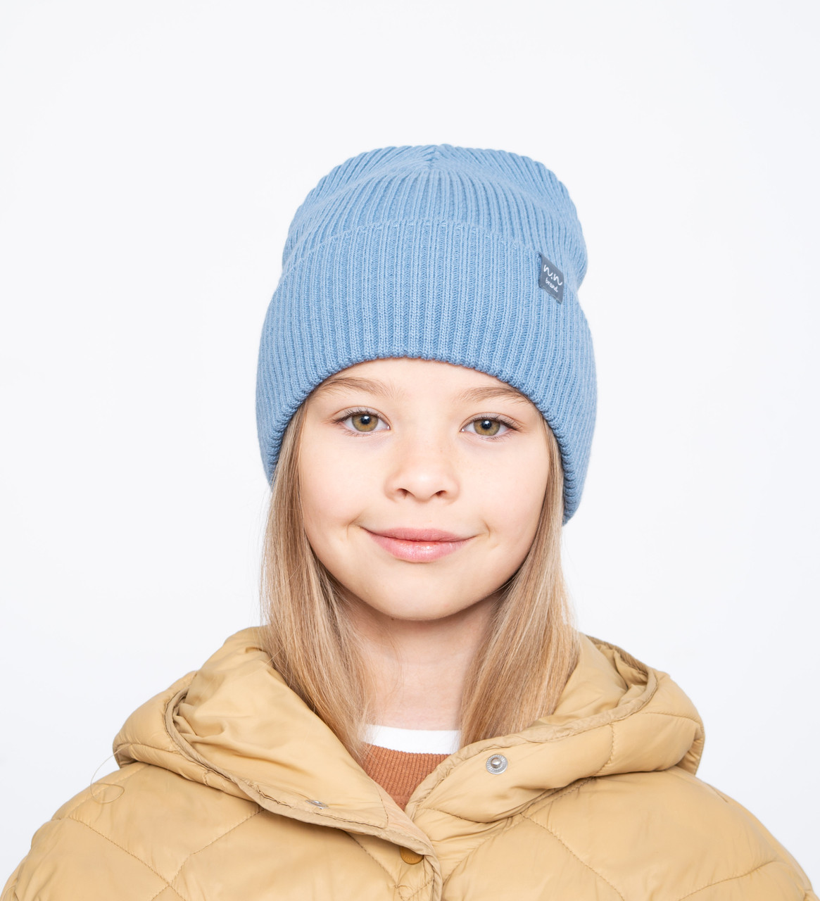 Шапка Terry (напівшерсть, фліс) небесний