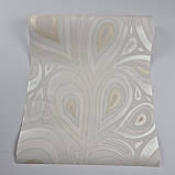 Шпалери вінілові на флізеліні 0.53 × 10.05 м Marburg 57270, бежеві для спальні, вітальні, коридору, фото 3