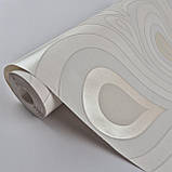 Шпалери вінілові на флізеліні 0.53 × 10.05 м Marburg 57270, бежеві для спальні, вітальні, коридору, фото 4