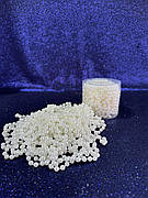 Буси декоративні Біла перлинка 1м 6 мм  — новорічний декор