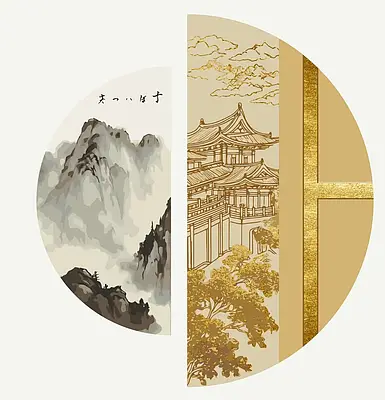 Картина за номерами 70х70 см Японський дух з фарбами металік (напівкола). Орігамі OSR1004