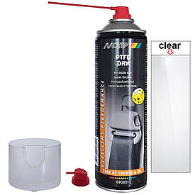 Сухе тефлонове мастило спрей прозоре Motip PTFE 500мл