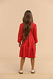 Дитяча тепла червона святкова сукня для дівчинки 7-14 років, фото 9
