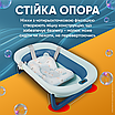 Ванночка для купання новонароджених ванна для немовлят дітей з термометром зливом та вкладишем подушкою електронний датчик, фото 5