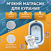 Ванночка для купання новонароджених ванна для немовлят дітей з термометром зливом та вкладишем подушкою електронний датчик, фото 7
