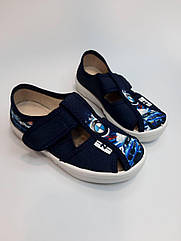 Тапочки для хлопчика Natur 360-693 сині р.26-32