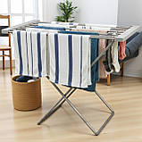 Сушарка електрична для білизни та речей металева 120 Вт підлогова розкладна, струнна з обігріванням Besser, фото 2