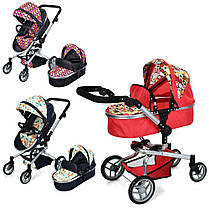 Коляска-трансформер для ляльок Melogo 9695 зимова, перекидна ручка, фото 3