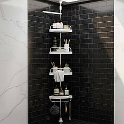 Кутова полиця для ванної 4 яруси (320х33 см), до 16кг, Multi Corner Shelf GY-18 / Телескопічна полиця у ванну