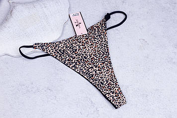 Стринги жіночі леопардові на бретелях, Voronin, розмір M
