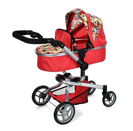 Коляска-трансформер для ляльок Melogo 9695 зимова, перекидна ручка, фото 1