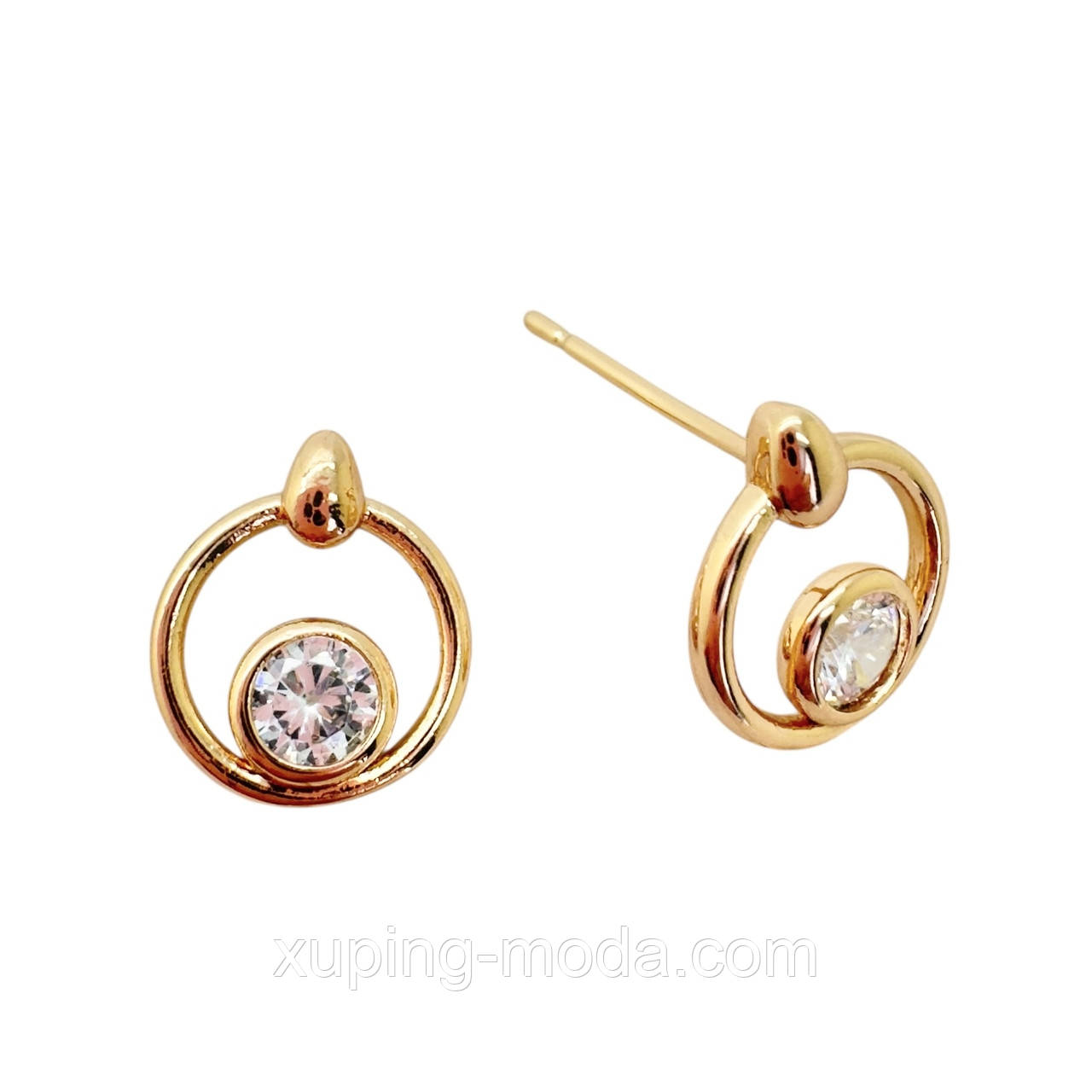 Сережки ксюпінг. 10 мм. 18к, фото 1