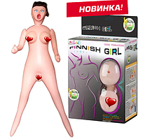 Надувна лялька Finish Girl зі вставкою з кібершкіри та вібростимуляцією