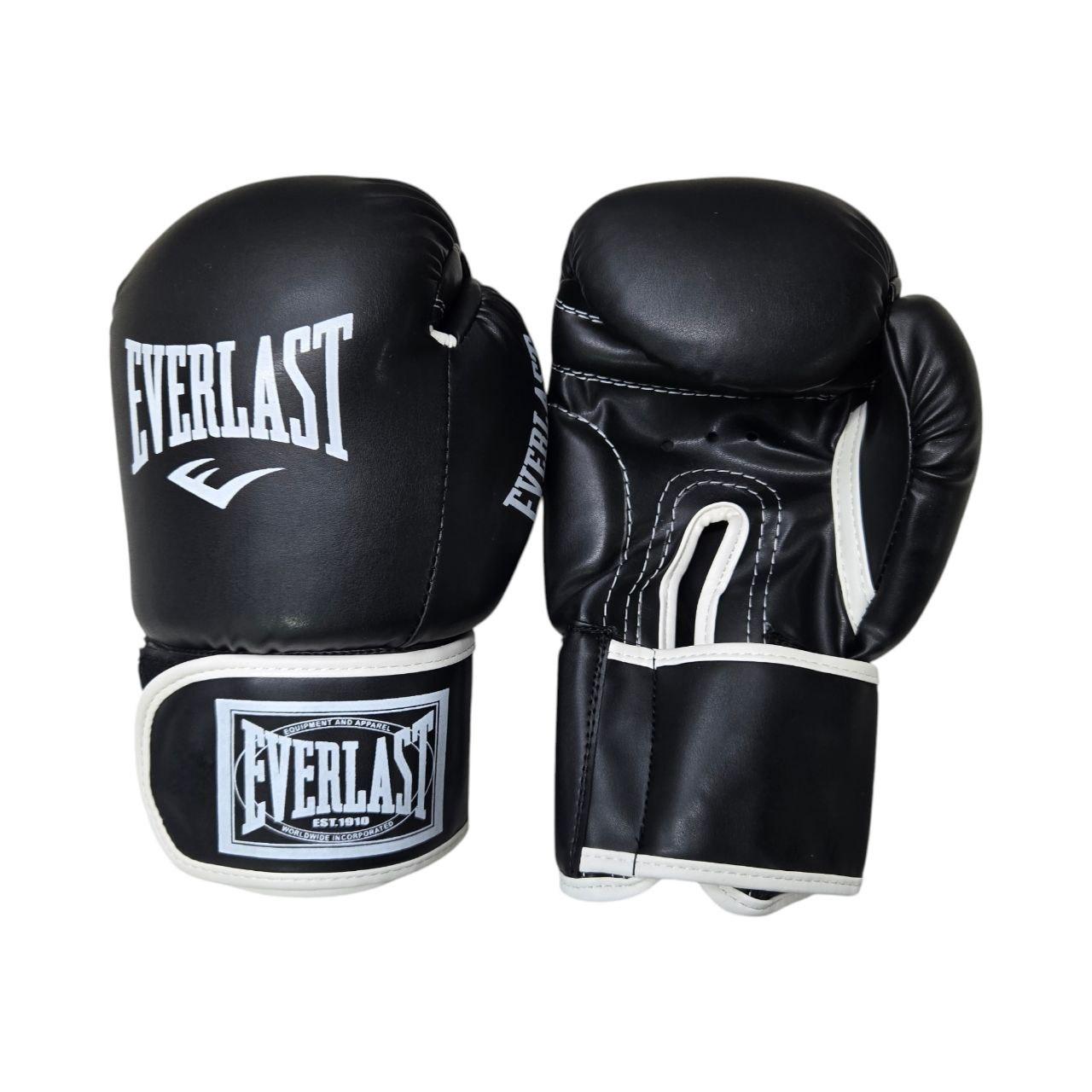 Боксерські рукавички EVERLAST 10 oz стрейч чорні, фото 1