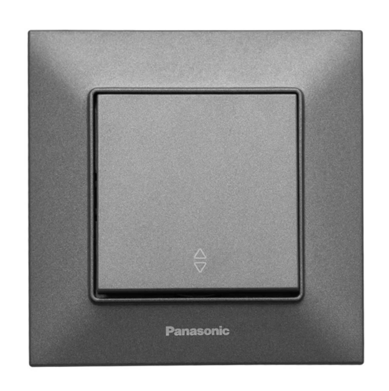 Вимикач Panasonic Arkedia Slim одноклавішний прохідний, димчастий WNTC0003-2DG, фото 1