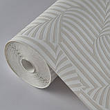 Шпалери вінілові на флізеліні 0.53 × 10.05 м Marburg 57250, молочно-бежеві для спальні, вітальні, коридору, фото 5