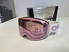 Гірськолижна маска Oakley Flight Deck M (XM) Factory Pilot Grey Lavender Лінза Prizm Hi Pink, фото 4
