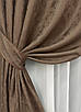 Комплект штор (2шт. 1,5х2,7м.) жакард, колекція "Мармур Al1". Колір коричневий. Код 660ш 30-429, фото 5