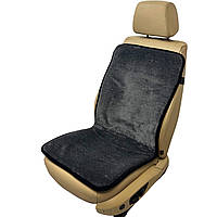 Хутряний універсальний чохол - накидка на переднє сидіння авто з овчини (еко-хутро) Runa сіра (317-1-N)