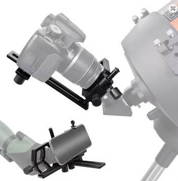 Адаптер для фотокамери або смартфона для знімання через окуляр 3-х осьовий, металевий