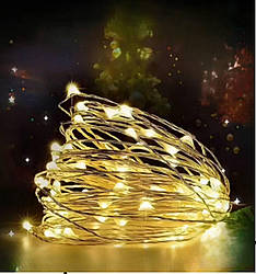 Гірлянда РОСА 5 метрів 50 LED зелена нитка жовтий колір арт. 50L5MGY