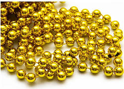 Буси декоративні Золоті 1м 8 мм  — новорічний декор