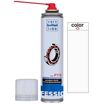 Універсальне біле літієве мастило спрей з тефлоном Xado VeryLube PTFE 320мл, фото 1